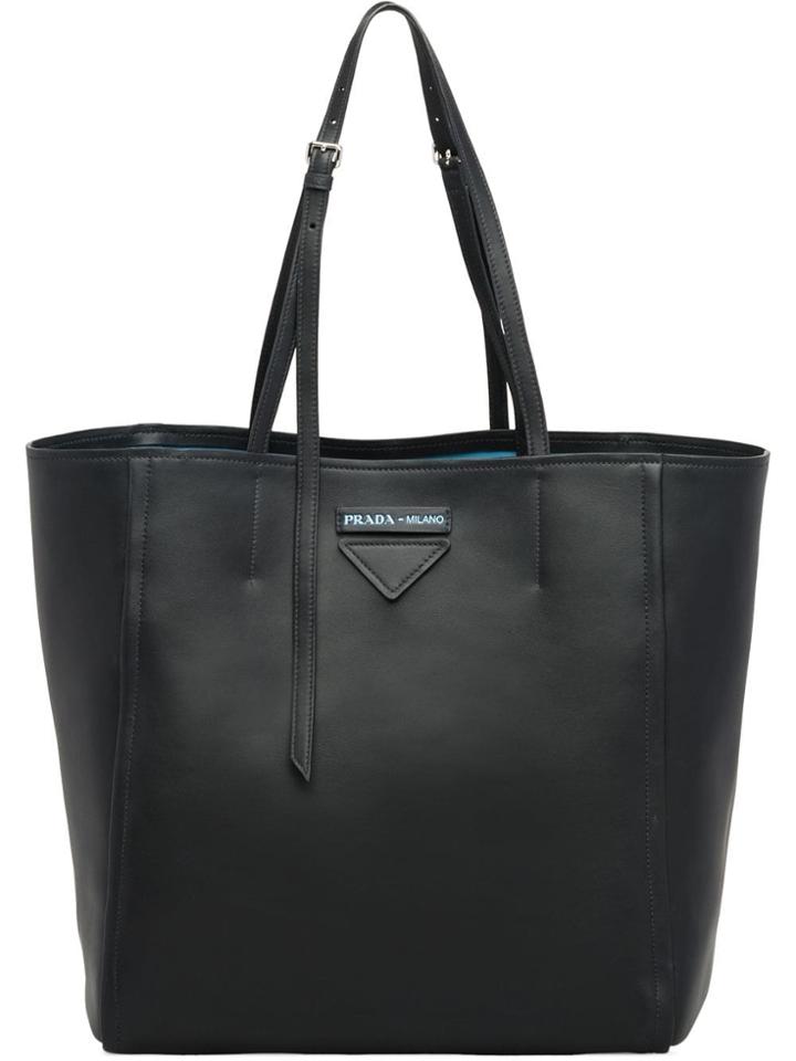 Prada Concept Medium Leather Tote - Black