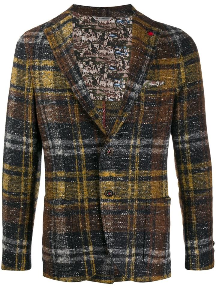 Manuel Ritz Checked Blazer - Brown