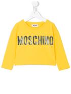 Moschino Kids - Logo Print Sweatshirt - Kids - Cotton/spandex/elastane - 6 Yrs, Yellow/orange