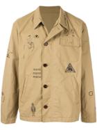 Johnundercover Psychic-print Shirt Jacket - Neutrals