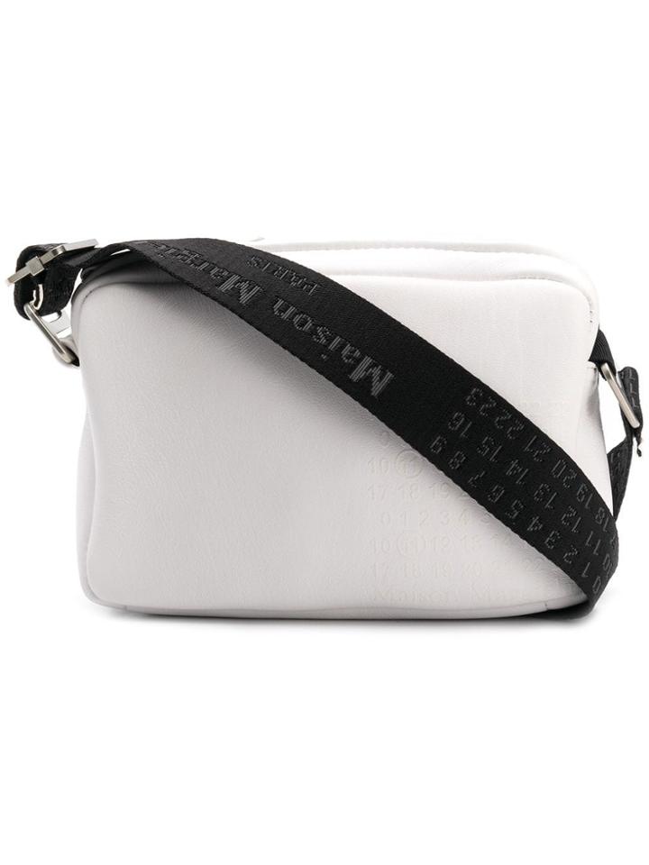 Maison Margiela Embossed Logo Crossbody Bag - White
