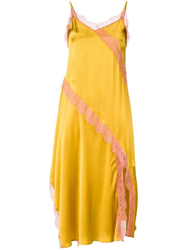 Twin-set Lace Detail Dress - Yellow