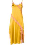 Twin-set Lace Detail Dress - Yellow