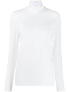 Lacoste Turtle-neck Fitted Top - White