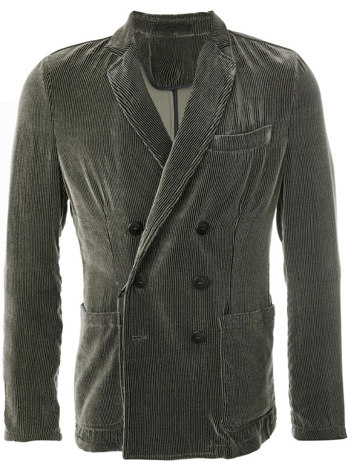 Giorgio Armani Double Breasted Corduroy Jacket - Green