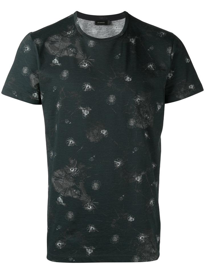 Jil Sander - Floral Print T-shirt - Men - Cotton - Xl, Grey, Cotton