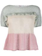 Red Valentino Knitted Colour Block Sweater - Pink