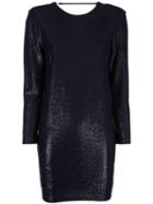 Michelle Mason Metallic-effect Mini Dress - Blue