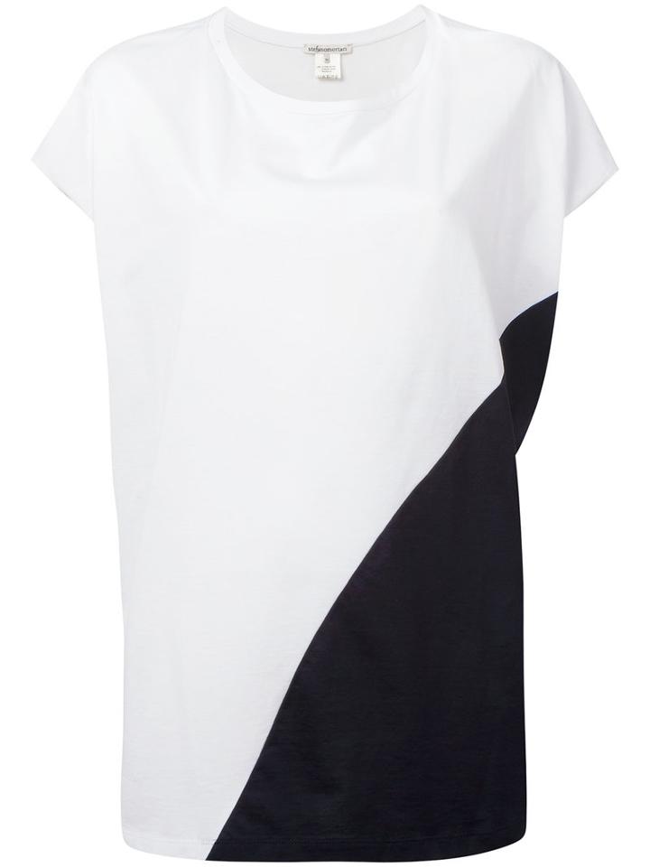 Stefano Mortari Two-tone Top, Women's, White, Cotton