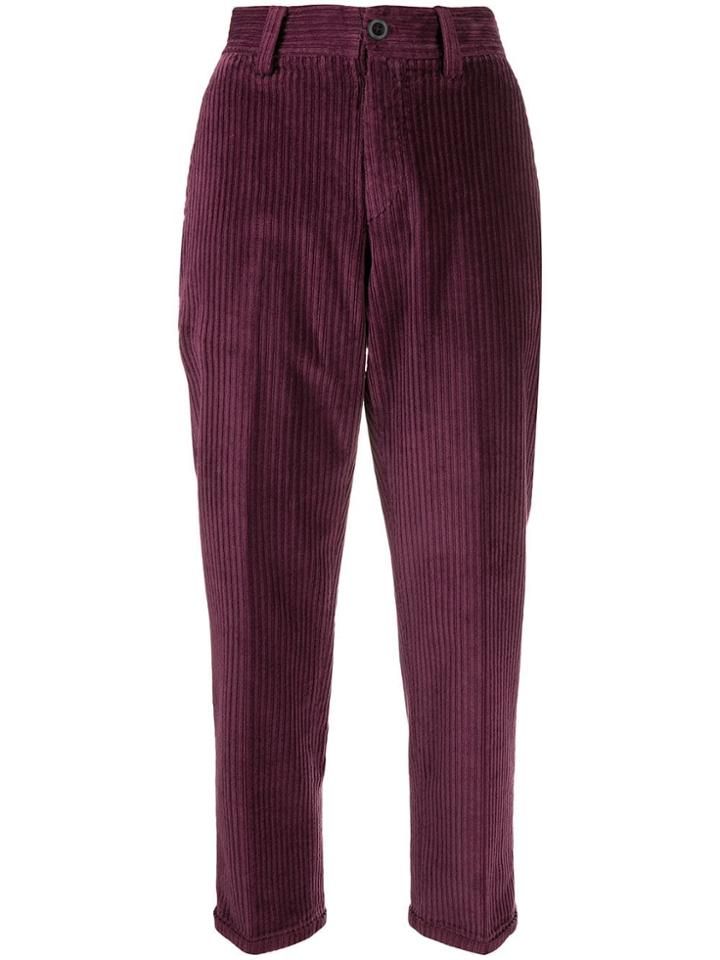 Pt01 Cropped Trousers - Purple