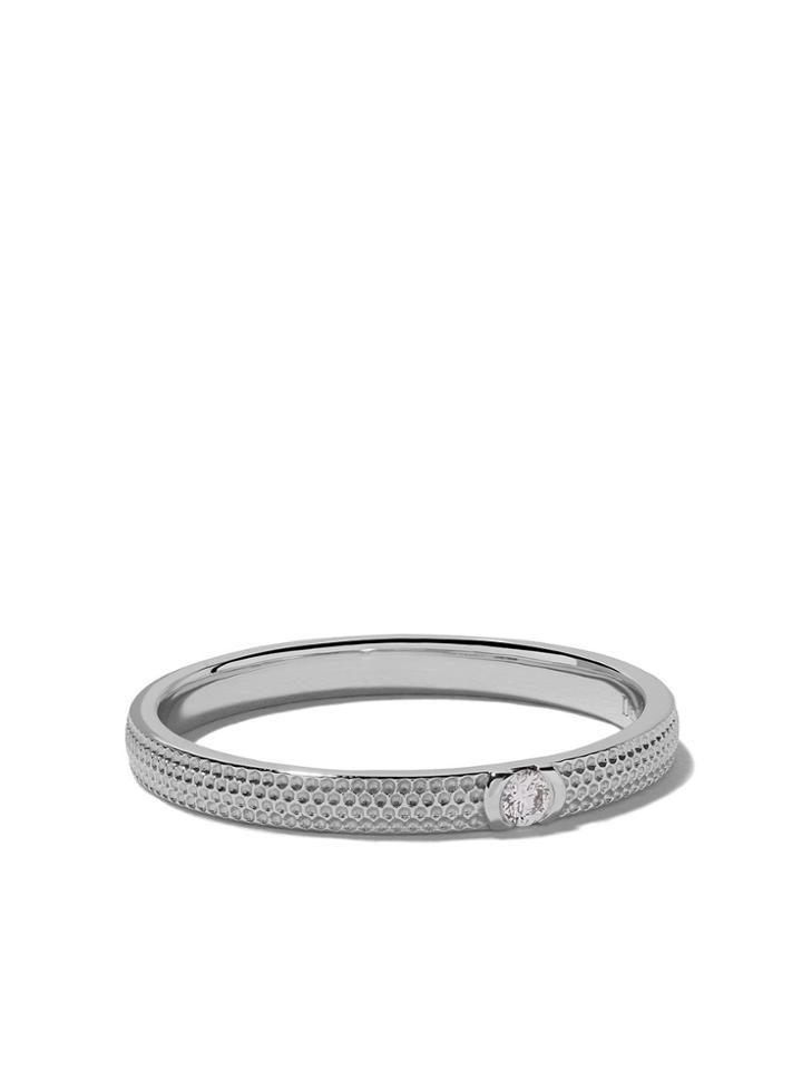 De Beers 18kt White Gold Azulea One-diamond Band - Unavailable