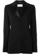 Maison Margiela Tuxedo Style Blazer, Women's, Size: 44, Black, Silk/viscose/spandex/elastane
