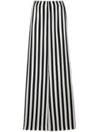 Federica Tosi Striped Wide-leg Trousers - Black