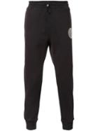 Love Moschino Logo Patch Sweatpants, Men's, Size: Large, Brown, Cotton/spandex/elastane