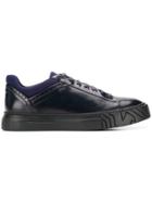 Emporio Armani Contrasting Trim Sneakers - Blue