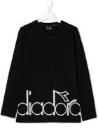Diadora Junior Teen Printed Logo Sweatshirt - Black