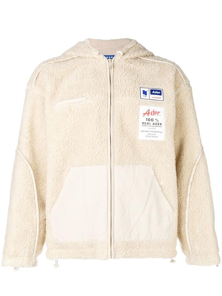 Ader Error Oversized Reversible Hooded Jacket - Nude & Neutrals