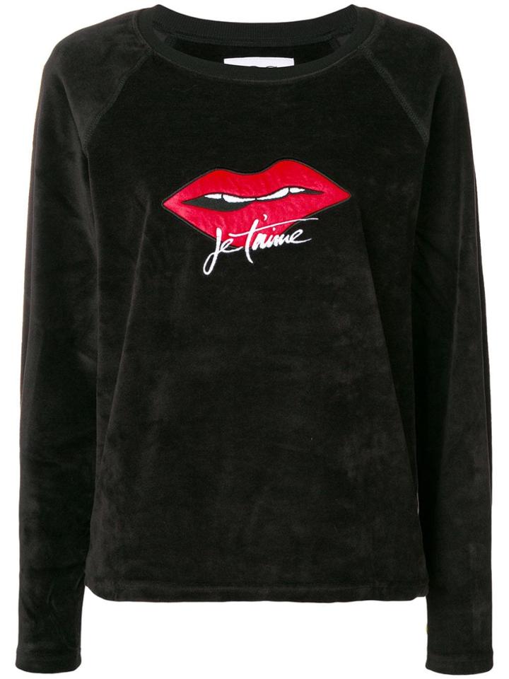 Quantum Courage Je T'aime Lips Sweater - Black