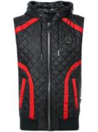 Philipp Plein - Red Stripe Vest - Men - Nylon - L, Black, Nylon