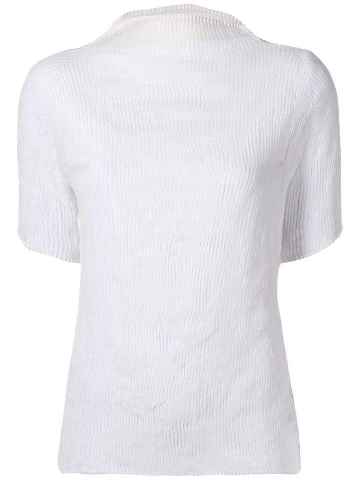 Issey Miyake Pleated T-shirt - White