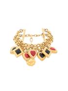Escada Pre-owned 1980s Tiered Multi-pendant Necklace - Gold
