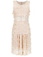 Gloria Coelho Foliage Tulle Dress - Neutrals