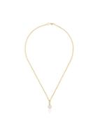 Loren Stewart Yellow Gold Pearl Drop And Diamond Necklace