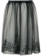Loyd/ford - Embellished Tulle Layer Skirt - Women - Silk/sequin - 2, Women's, Black, Silk/sequin