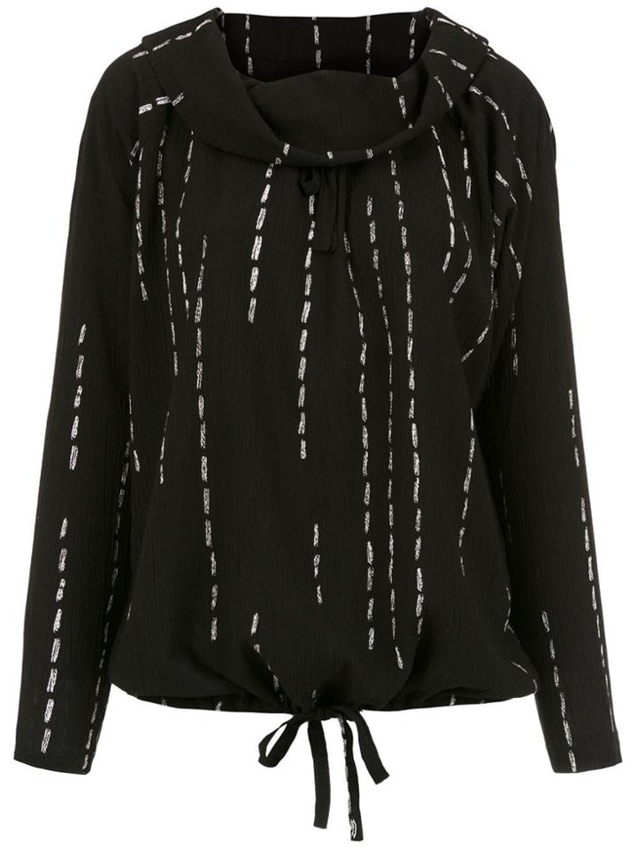 Uma Raquel Davidowicz Pleated Cidra Blouse - Black