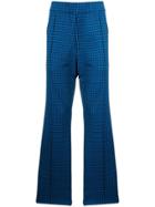 Marni Check Print Trousers - Blue
