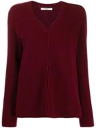 Odeeh Ribbed Knit Jumper - Red