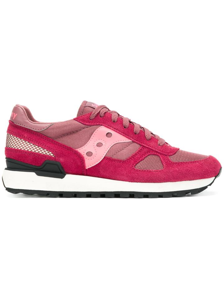 Saucony Contrast Panel Sneakers - Pink & Purple
