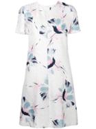 Floral Print T-shirt Dress - Women - Silk/polyamide/acetate/cupro - 46, White, Silk/polyamide/acetate/cupro, Giorgio Armani