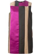Lanvin Colour Block Dress, Women's, Size: 42, Black, Silk
