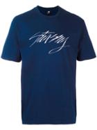 Stussy 'hand' T-shirt, Men's, Size: Medium, Blue, Cotton