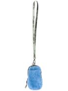 Yves Salomon Accessories Merino Phone Pouch - Blue