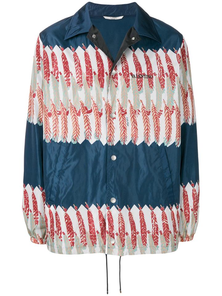 Valentino Feather Print Jacket - Multicolour