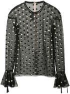 Martha Medeiros Bib Lace Blouse - Black