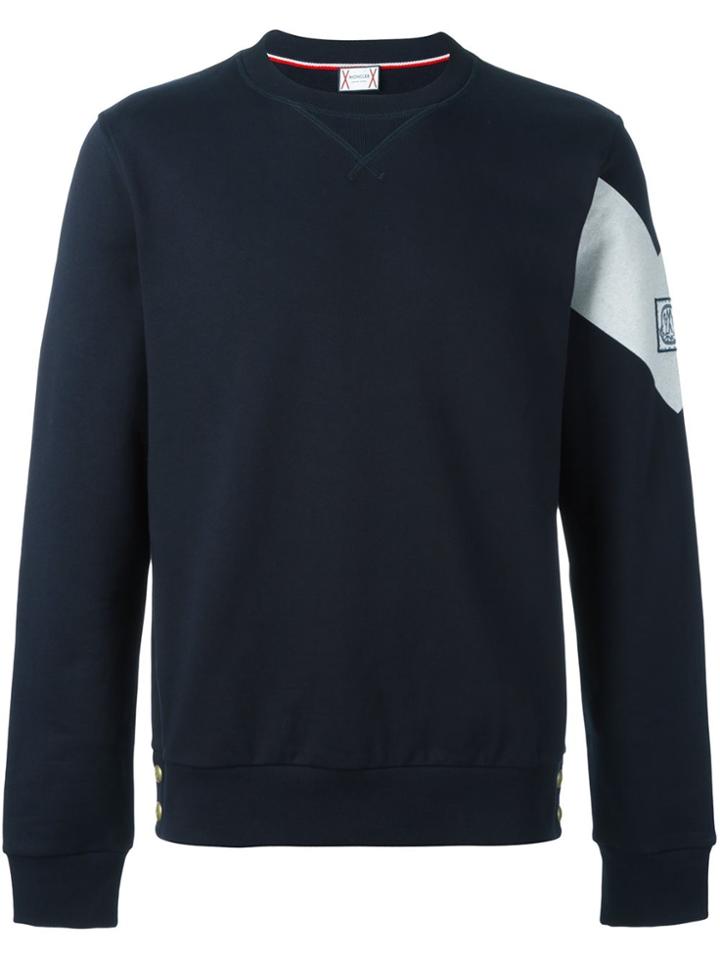 Moncler Gamme Bleu Logo Patch Sweatshirt - Blue