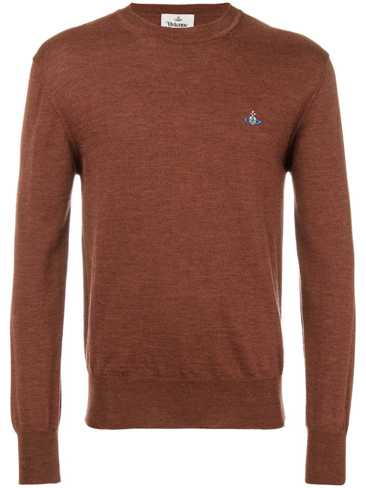 Vivienne Westwood Branded Crew Neck Top - Brown