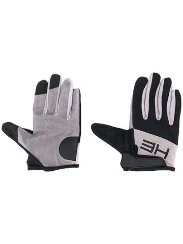 Heliot Emil Panelled Driving Gloves - Black