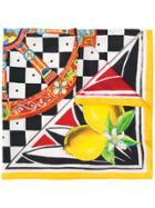 Dolce & Gabbana Lemon Print Foulard - Yellow