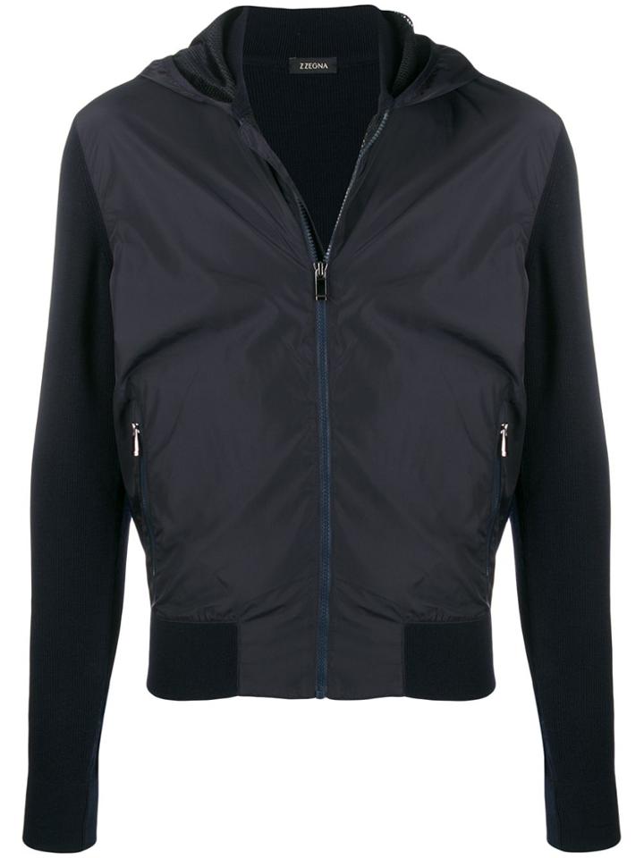 Z Zegna Winde Breaker Cardigan - Blue