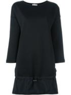 Moncler Drawstring Jersey Dress, Women's, Size: Large, Black, Cotton/polyamide/polyester