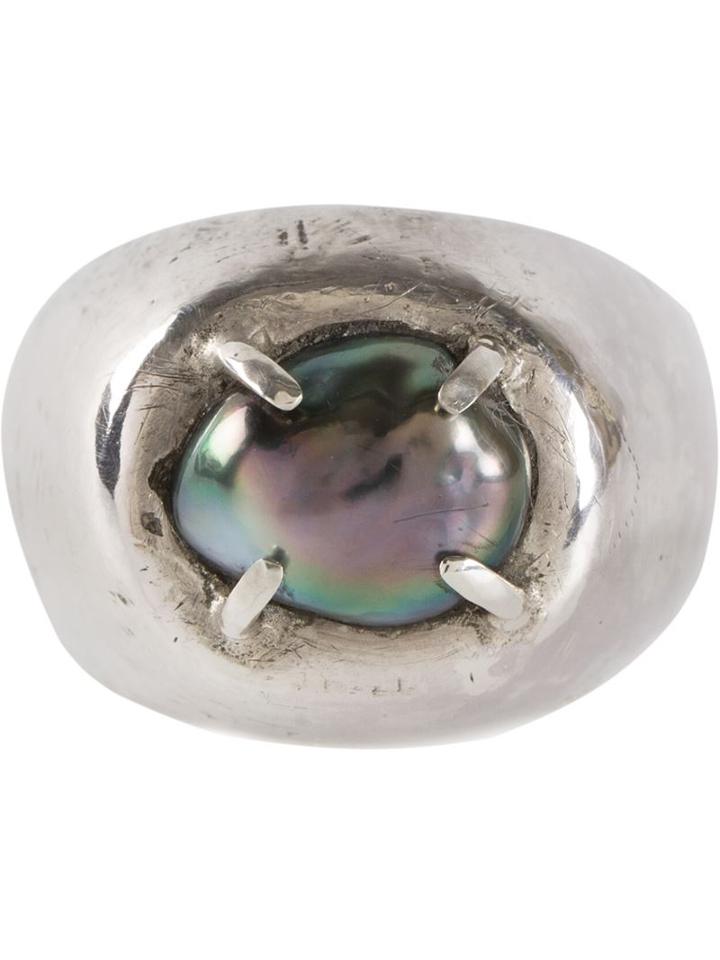 Henson King Ring, Adult Unisex, Size: 55, Metallic, Sterling Silver/pearls