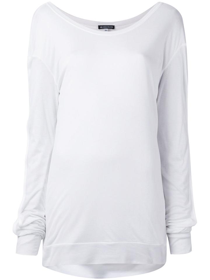 Ann Demeulemeester - Slit Sleeve Jumper - Women - Rayon - 40, White, Rayon