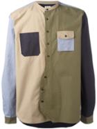 Wooster + Lardini Patchwork Shirt, Men's, Size: Medium, Cotton