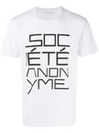 Société Anonyme - Da Sa Tee - Men - Cotton - M, White, Cotton