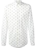 Dolce & Gabbana Bee Print Shirt, Men's, Size: 39, White, Cotton