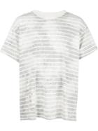 Amiri Striped Faded T-shirt - Grey